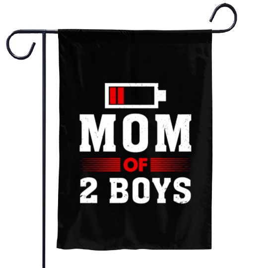 Mom of 2 Boys Mom and Son Matching Mom Garden Flags