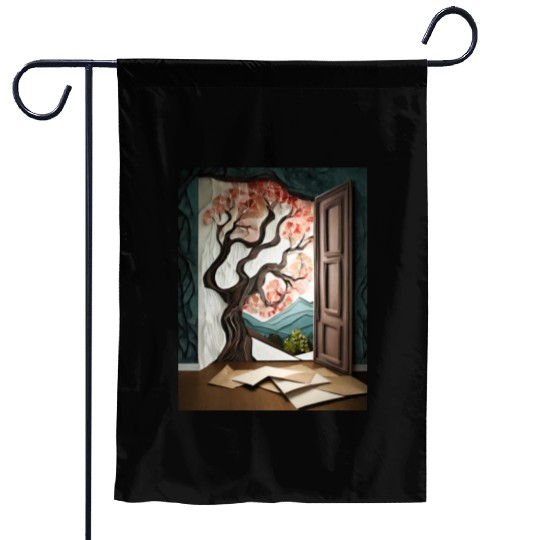 Firefly Dark room with near window with tree 85837 Garden Flags