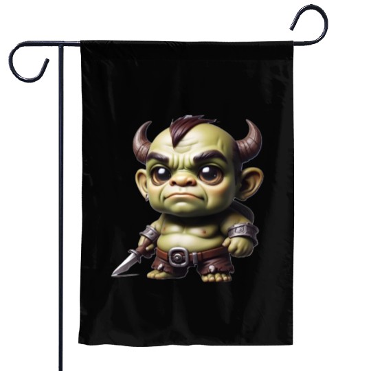 Anime chibi orc Garden Flags