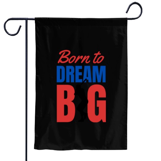 Red and Blue baseball Typography Garden Flags 2