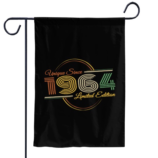 Vintage 1964 60th Birthday Retro Unique Garden Flags
