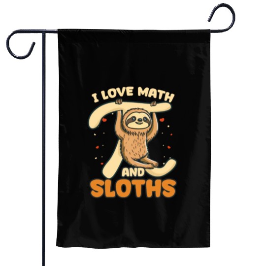 Pi Day I Love Math And Sloths Garden Flags