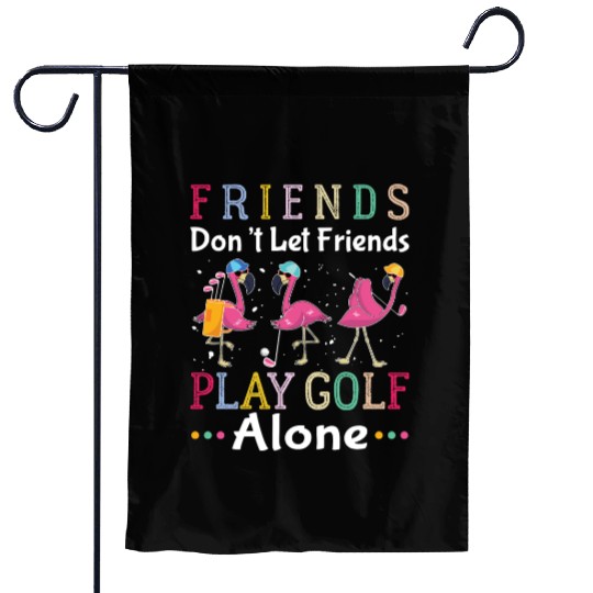 Golf Player Golfer Funny Flamingo Garden Flags