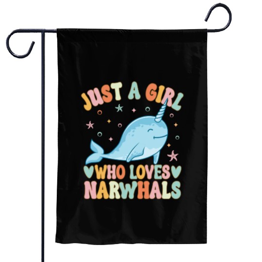 Narwhal Girl Narwhal Lover Garden Flags