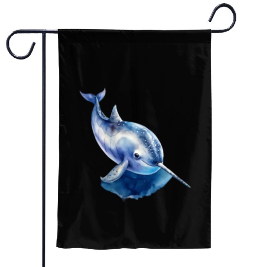 Narwhal Whale Garden Flags