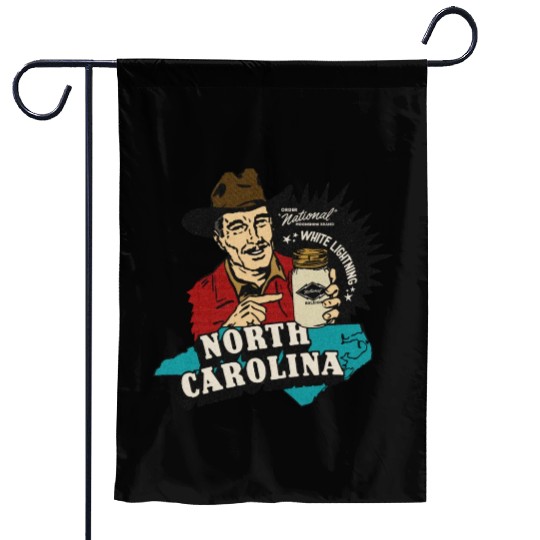 Vintage Raleigh NC Moonshine Garden Flags