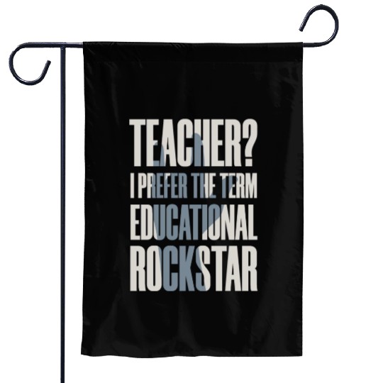 Funny Music Teacher - Educational Rockstar Garden Flags