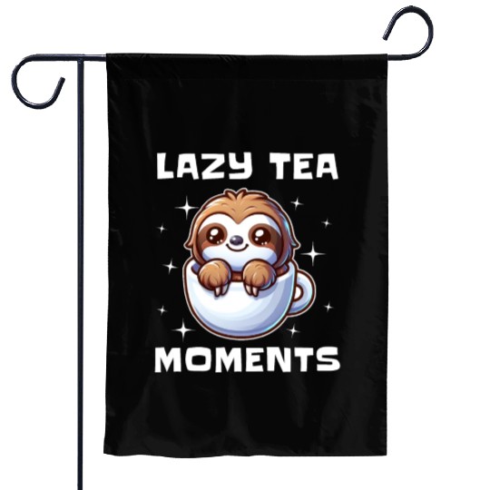 Lazy Tea Moments Garden Flags