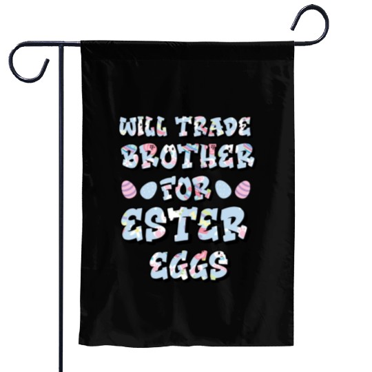Easter Egg Negotiations: Sibling Swapsies Edition Garden Flags