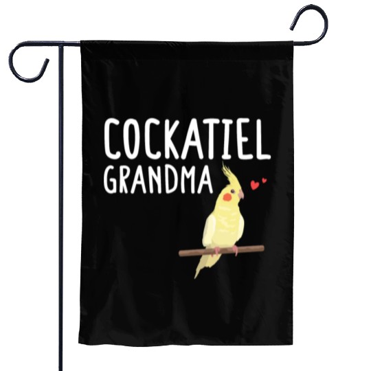 Cockatiel Grandma Bird Whisperer Cockatoo Garden Flags