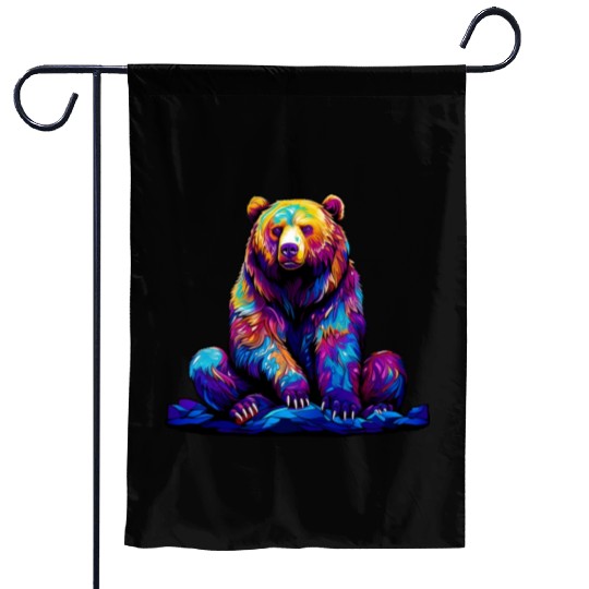 Cool Wilderness Bear Garden Flags