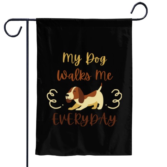 Brown Typography Quotes Dog Lover Garden Flags
