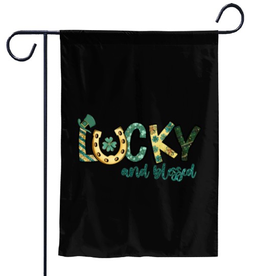Lucky And Blessed Garden Flags