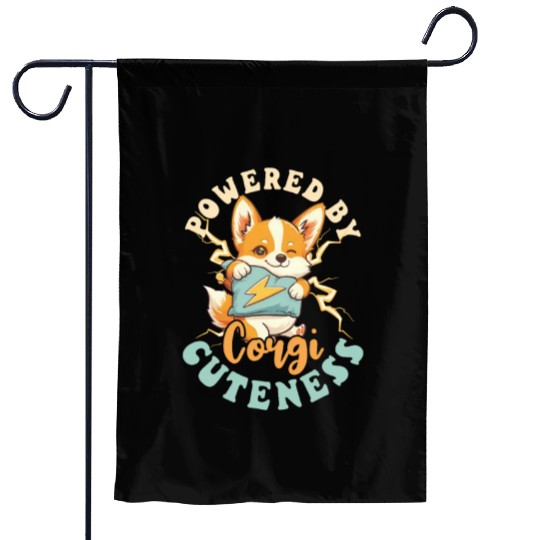 Corgi Mom Dad Powered Corgi Cuteness Garden Flags