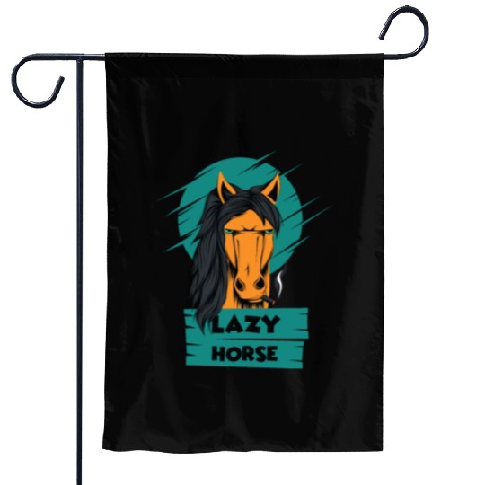 Horse Smoking Cigar - Funny Equestrian Garden Flags