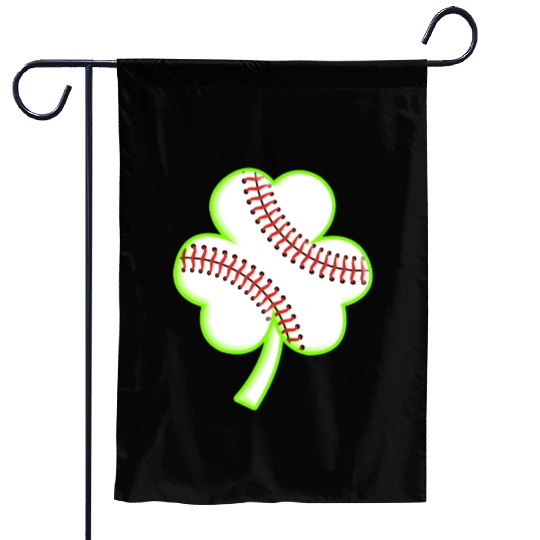 St Patricks Day Shamrock Baseball Saint Paddy's Ki Garden Flags