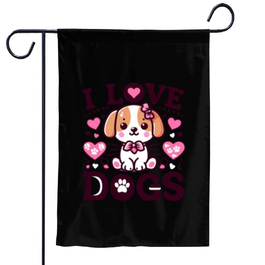 I love dogs design ,dog lovers. Garden Flags