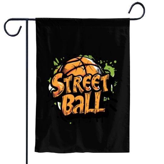 design a illustration street basketball Garden Flags