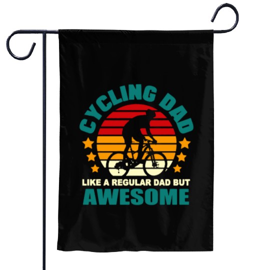 Cycling Dad Garden Flags