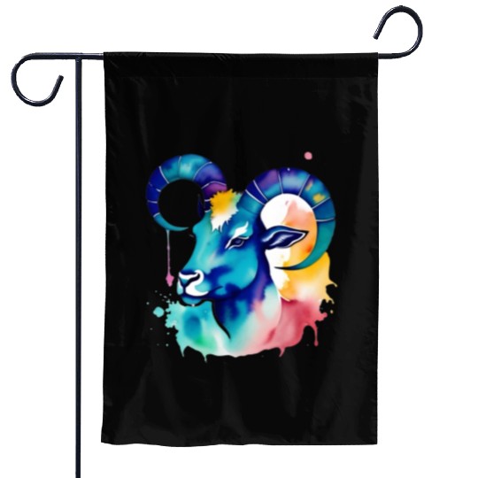 Color splash zodiac: Capricorn Garden Flags
