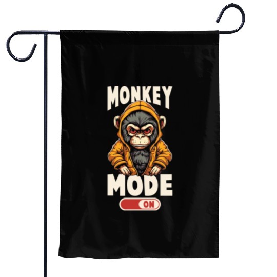 Monkey Mode On Garden Flags