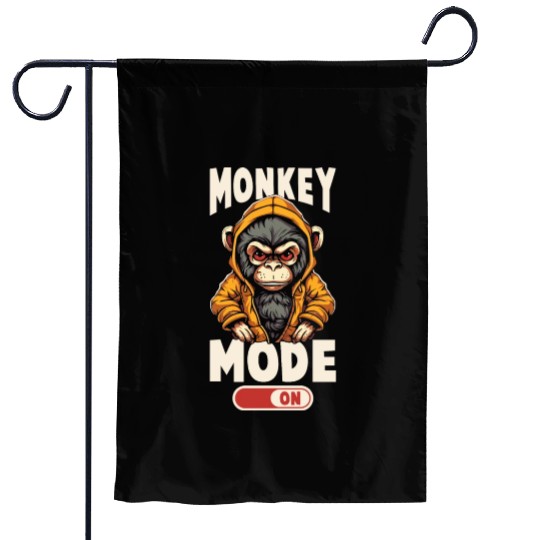 Monkey Mode On Garden Flags