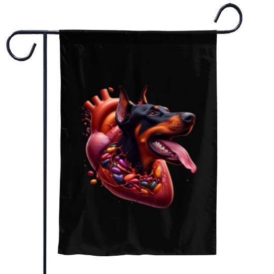 Doberman Devotion: Heartfelt Merch Collection Garden Flags
