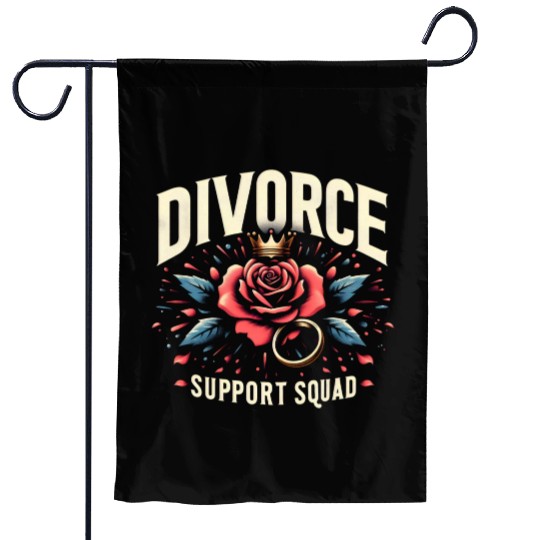 Divorce Support Squad Matching Friends Family Rose Garden Flags