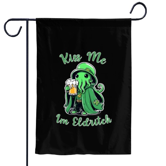 Kiss Me I'm Eldritch - St. Paddy's Day Cthulhu Garden Flags