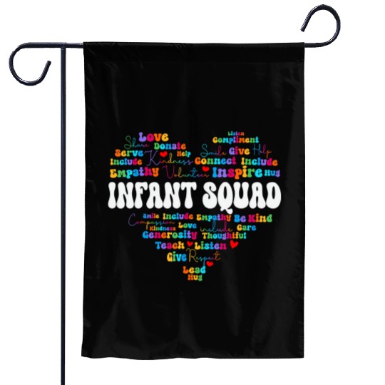Cute Infant Squad Appreciation Week Back To School Garden Flags