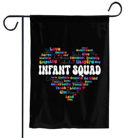 Cute Infant Squad Appreciation Week Back To School Garden Flags