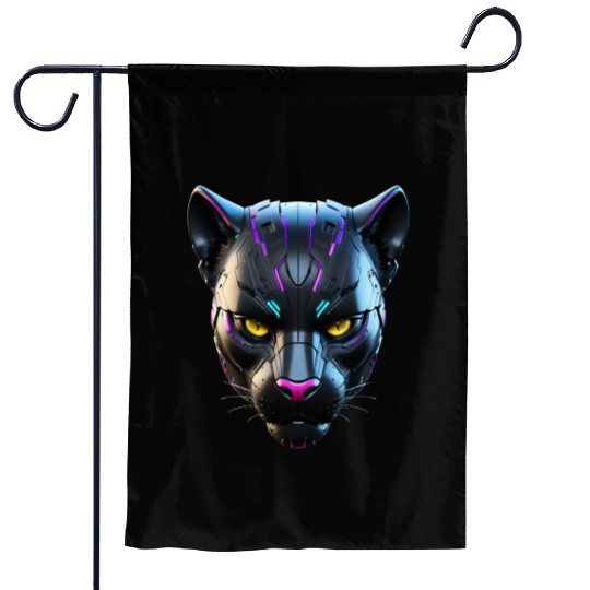Robot Black Panther Garden Flags