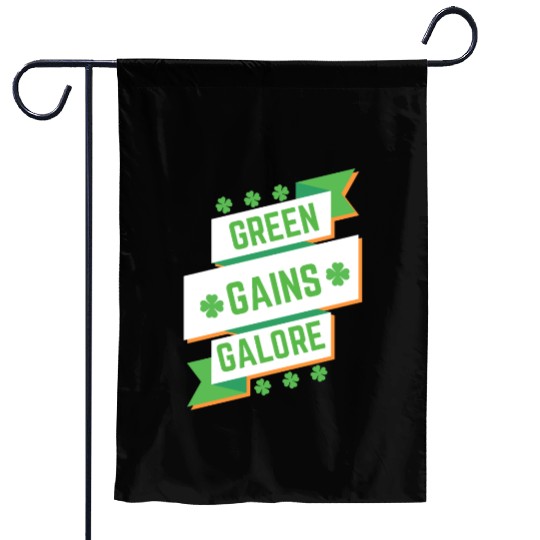 Green Gains Galore Fitness Garden Flags