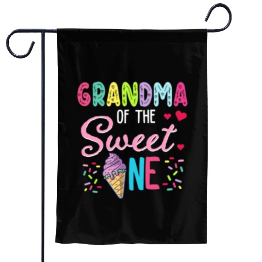 Grandma of Sweet 1 First Birthday Ice Cream Garden Flags