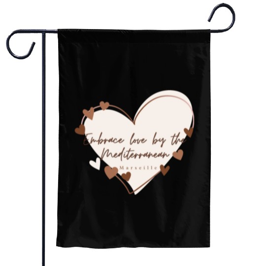 Embrace love by the Mediterranean Garden Flags