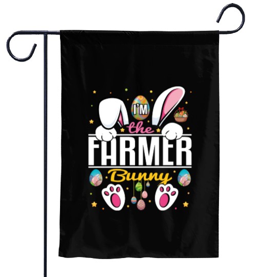 I'm The Farmer Bunny Garden Flags Easter Matching Family