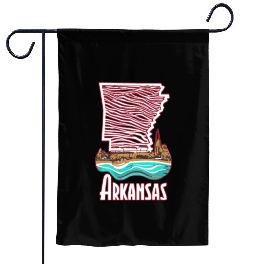 ARKANSAS FLOWING RIVERS NATURAL STATE Garden Flags