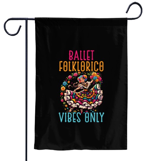 Ballet Folklorico Dancer Mexico Mexican Dance Garden Flags