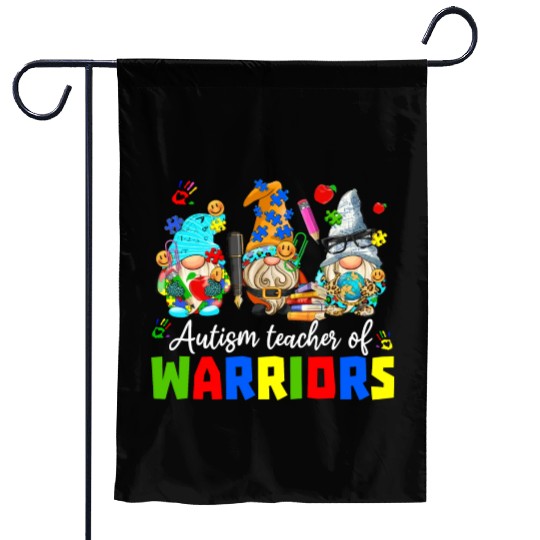 Autism Teacher Warriors Autism Autism Gnome Gift Garden Flags