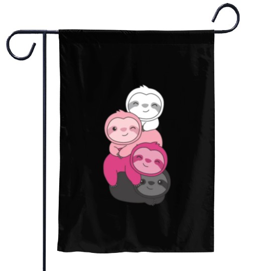 Transfem Flag Pride Lgbtq Cute Sloth Garden Flags