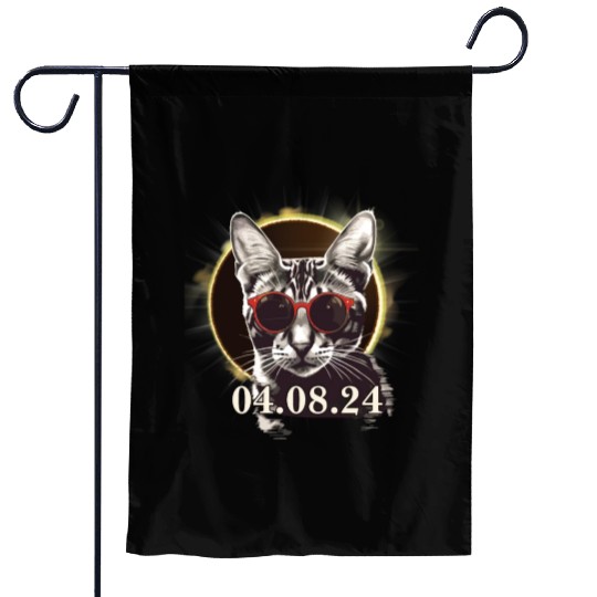 Total Solar Eclipse 2024 Cool Cat Lunar Path Of Garden Flags