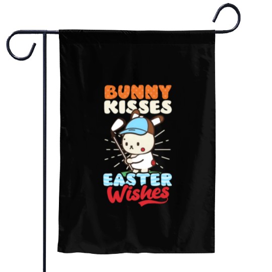Golf Easter Bunny Kisses Easter Wishes Garden Flags