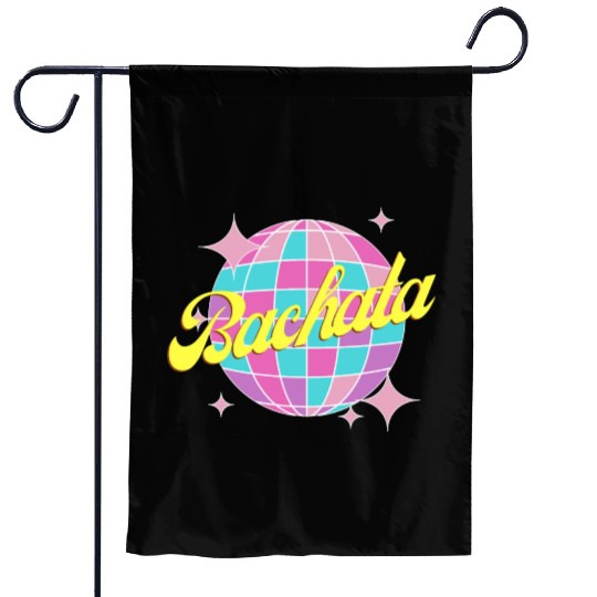 Bachata dance neon color disco ball Garden Flags