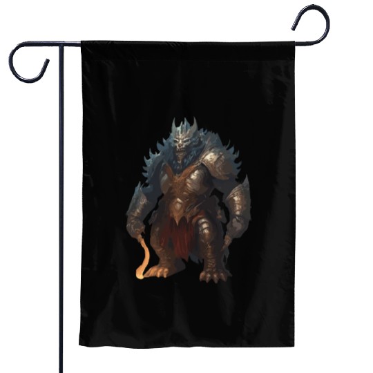 Threatening Ork Warriors In Armor Fantasy Graphics Garden Flags