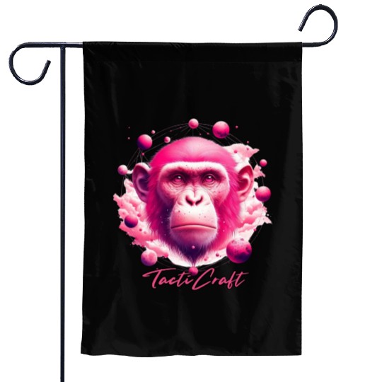 TactiCraft Pink Ape Galaxy Garden Flags