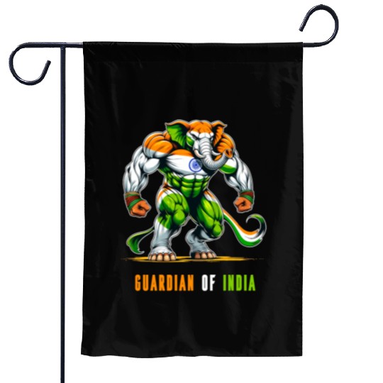 India elephant national flag design Garden Flags