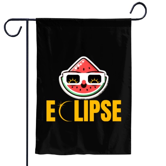 Eclipse Slice: Melon with Attitude! Garden Flags