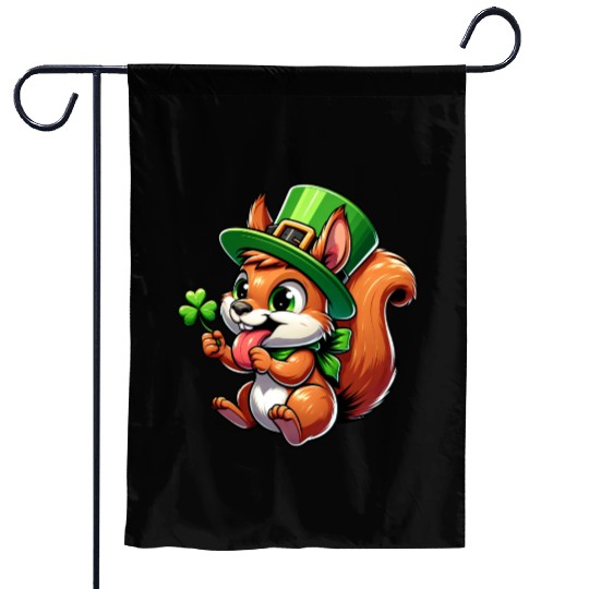 St. Patrick's Cheeky Squirrel Garden Flags