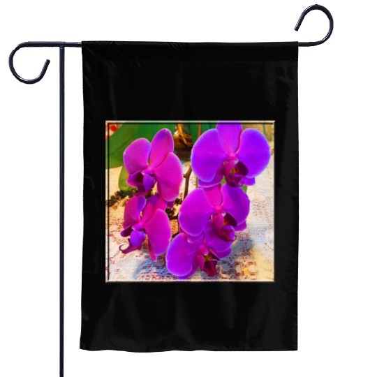 Orchid 3 Garden Flags