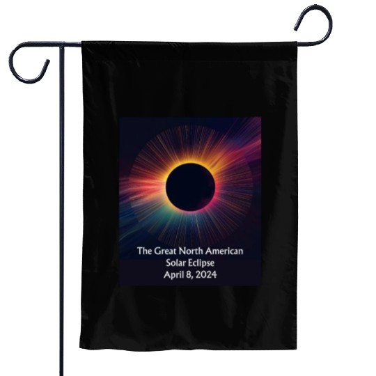 Celestial Dance: Solar Eclipse Garden Flags